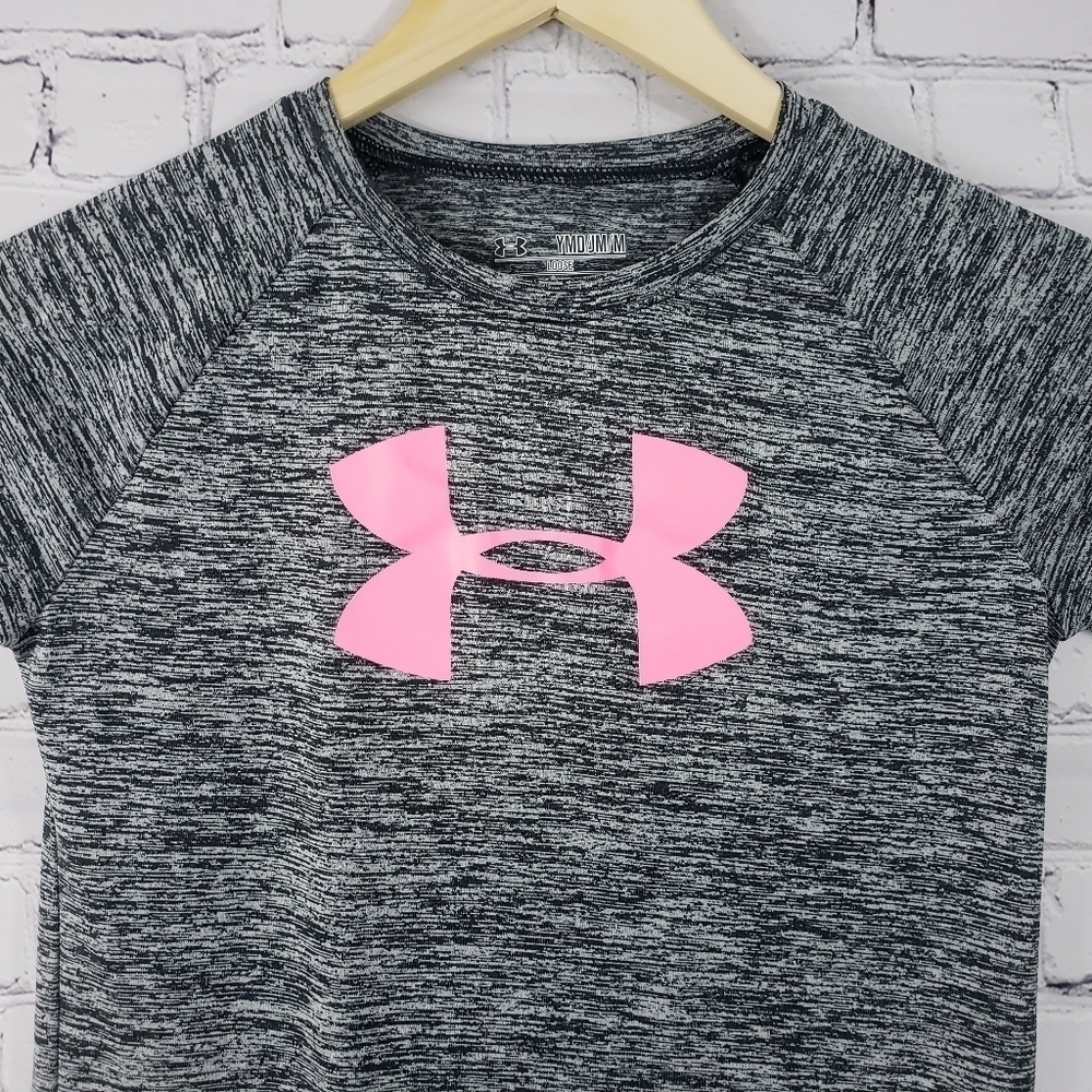 UNDER ARMOUR Heat Gear Short Sleeve Top Size YMD - Picture 2 of 8